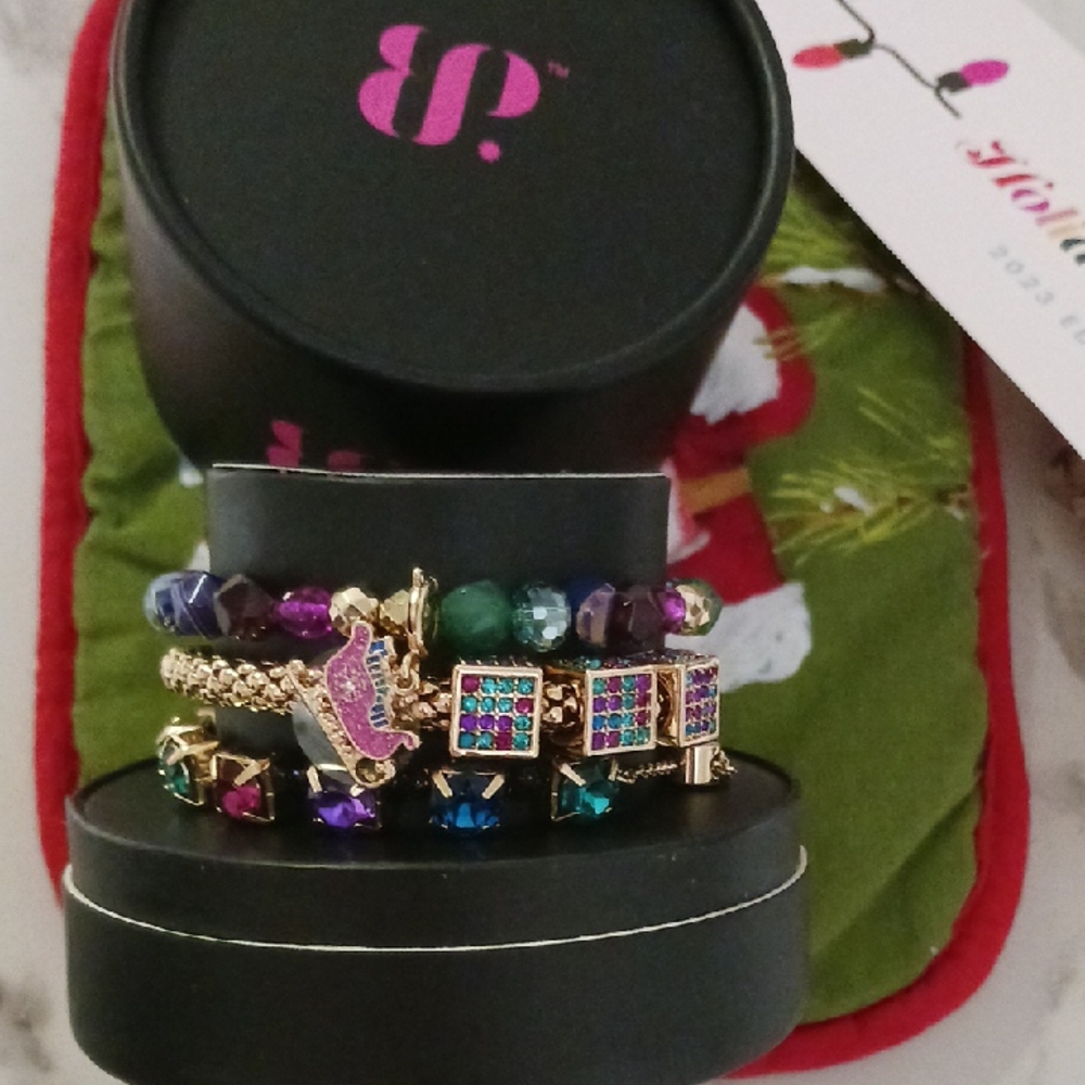 Colorful Gemstone Bracelet Set